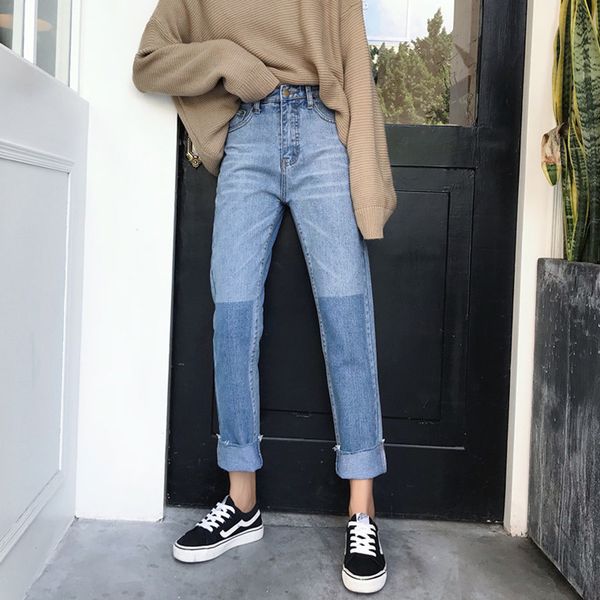 jeans women ankle-length all-match trendy female korean style mixed color womens loose simple lovely leisure chic, Blue
jeans women ankle-length all-match trendy female korean style mixed color womens loose simple lovely leisure chic, Blue