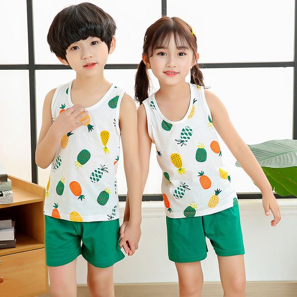 summer girl boys pajamas sets children's clothing suits vest+shorts sleepwear 100% cotton cartoon pyjamas kids pijamas nightwear, Blue;red
summer girl boys pajamas sets children's clothing suits vest+shorts sleepwear 100% cotton cartoon pyjamas kids pijamas nightwear, Blue;red