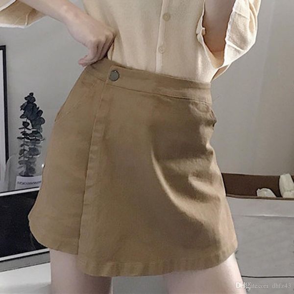 2019 new women shorts skirts spring fashion high waist shorts female casual loose culottes women black/beige/khaki summer short, Blue
2019 new women shorts skirts spring fashion high waist shorts female casual loose culottes women black/beige/khaki summer short, Blue