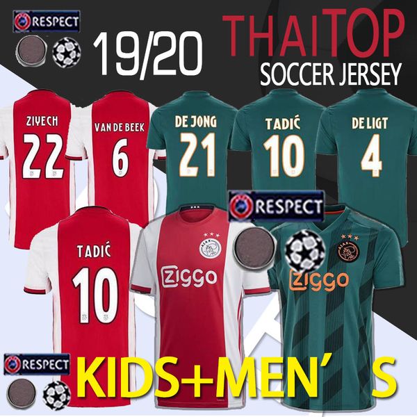 AJAX home THAI TOP voetbal Jerseys 21 DE JONG away Shirt ajax 19/20 10 TADIC 4 DE LIGT 22 ZIYECH Men football uniforms soccer
AJAX home THAI TOP voetbal Jerseys 21 DE JONG away Shirt ajax 19/20 10 TADIC 4 DE LIGT 22 ZIYECH Men football uniforms soccer