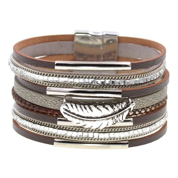 charm bracelets women bracelet fashion leather rhinestone crystal feather for wrap & bangles female jewelry, Golden;silver
charm bracelets women bracelet fashion leather rhinestone crystal feather for wrap & bangles female jewelry, Golden;silver