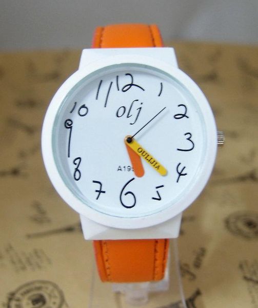 

wholesale-holiday sale new arrive pencil hands cartoon watch children women ladies fashion dress wrist watch olj-11, Slivery;brown