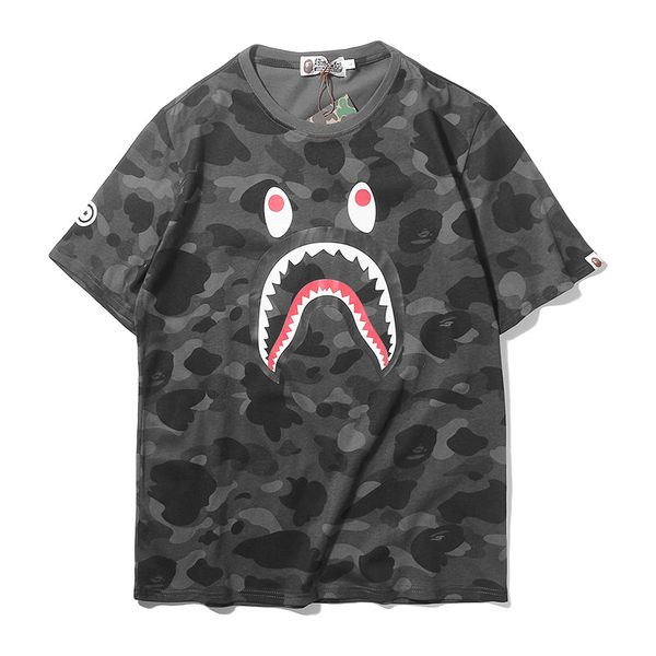 men designer t shirt clothes luxury shark face pattern short sleeves summer camouflage loose hip hop wear, White;black
men designer t shirt clothes luxury shark face pattern short sleeves summer camouflage loose hip hop wear, White;black