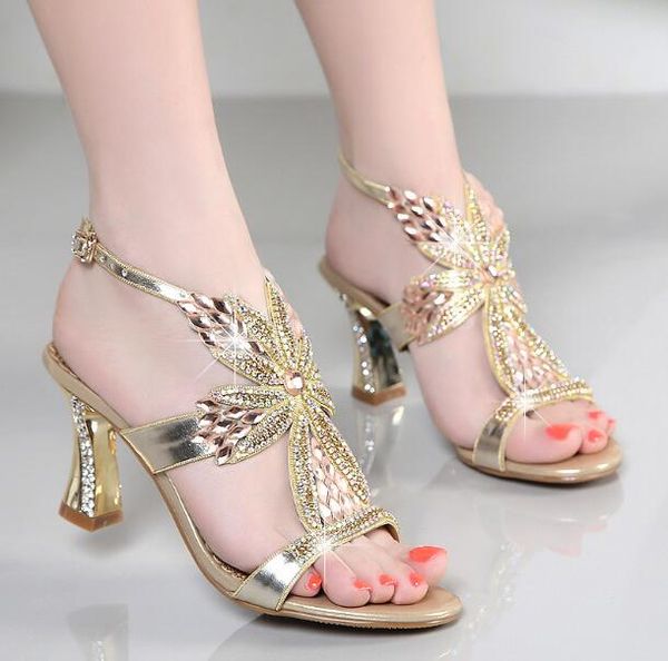 new style women high-heeled sandals summer leather with elegant diamond crystal shoes female fish mouth shoes, Black
new style women high-heeled sandals summer leather with elegant diamond crystal shoes female fish mouth shoes, Black