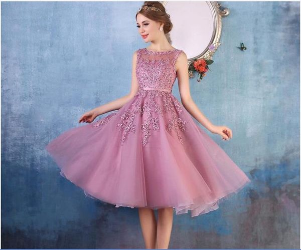 beaded lace short knee length a line homecoming dresses sheer crew neck applique beaded cocktail dress prom party gowns, Red
beaded lace short knee length a line homecoming dresses sheer crew neck applique beaded cocktail dress prom party gowns, Red