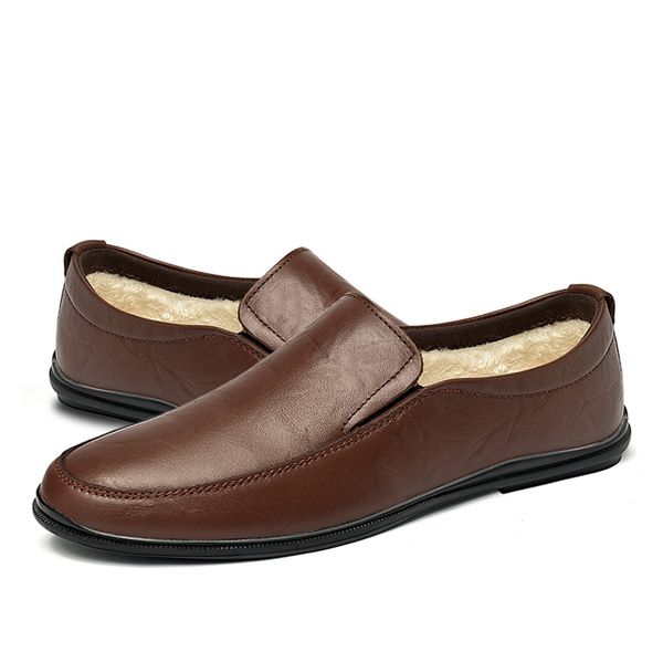 men fashion leather casual shoes winter men comfortable flat shoes business warm wild cotton plus velvet driving, Black
men fashion leather casual shoes winter men comfortable flat shoes business warm wild cotton plus velvet driving, Black