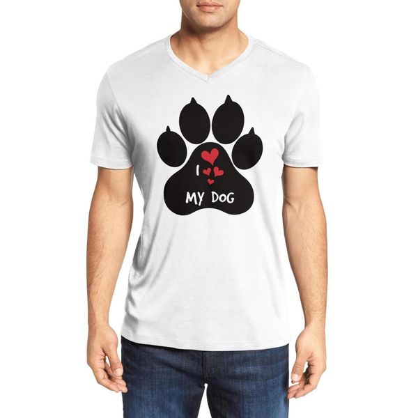 men's i love my dog foot paw fashion v-neck t-shirt printing personality cotton shirt short sleeve animal lover cat dog paw prints hear, White;black
men's i love my dog foot paw fashion v-neck t-shirt printing personality cotton shirt short sleeve animal lover cat dog paw prints hear, White;black