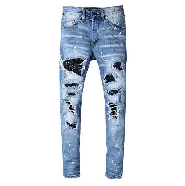 mens designer jeans fashion brand am autumn winter mens stick drill mens yipped jeans street luxury designer denim trousers, Blue
mens designer jeans fashion brand am autumn winter mens stick drill mens yipped jeans street luxury designer denim trousers, Blue