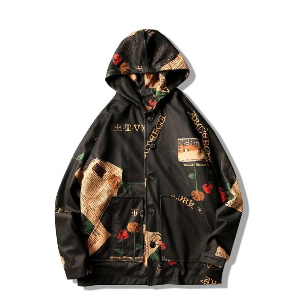 jacket men 2020 autumn and winter fashion casual men hooded floral print loose-fitting hip hop boutique jacket, Black;brown
jacket men 2020 autumn and winter fashion casual men hooded floral print loose-fitting hip hop boutique jacket, Black;brown