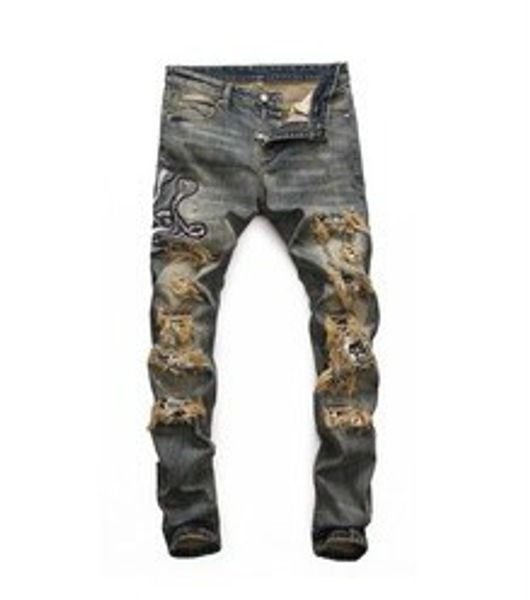 2020 luxury mens designer jeans distressed zipper hole jeans casual jeans men skinny biker pants blue size 28-38 
2020 luxury mens designer jeans distressed zipper hole jeans casual jeans men skinny biker pants blue size 28-38