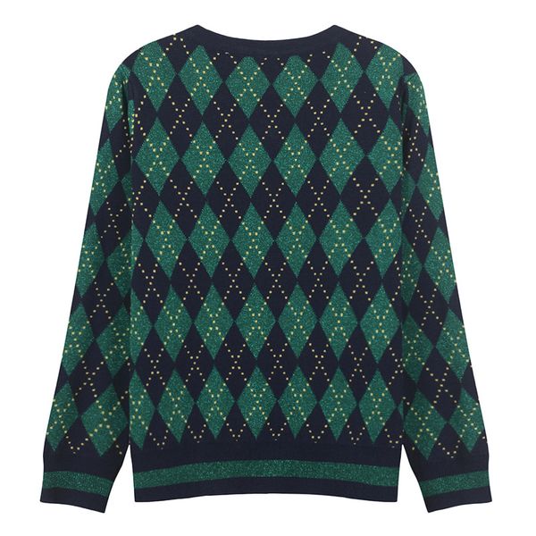 fashion- 2018 green plaid jacquard women's cardigans brand same style gold line buttons women's sweaters 070501, White;black
fashion- 2018 green plaid jacquard women's cardigans brand same style gold line buttons women's sweaters 070501, White;black