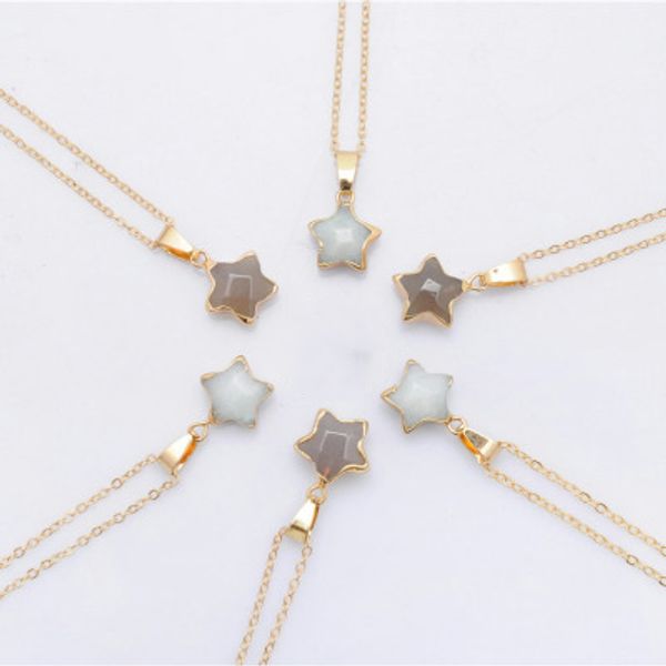 natural stone star pendant necklace jewelry five pointed star charm necklaces for women sweater necklace statement vintage jewelry gift, Silver
natural stone star pendant necklace jewelry five pointed star charm necklaces for women sweater necklace statement vintage jewelry gift, Silver