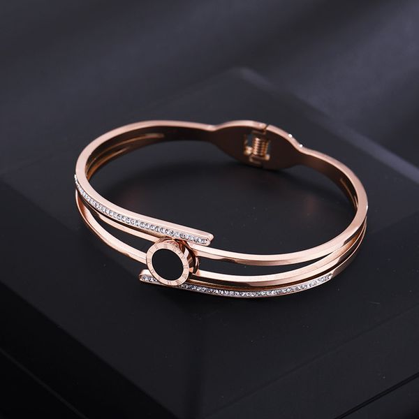 female lovers titanium steel fashion rome numerals bangle jewelry rose gold bracelet black round concise wristlet jewel women
female lovers titanium steel fashion rome numerals bangle jewelry rose gold bracelet black round concise wristlet jewel women