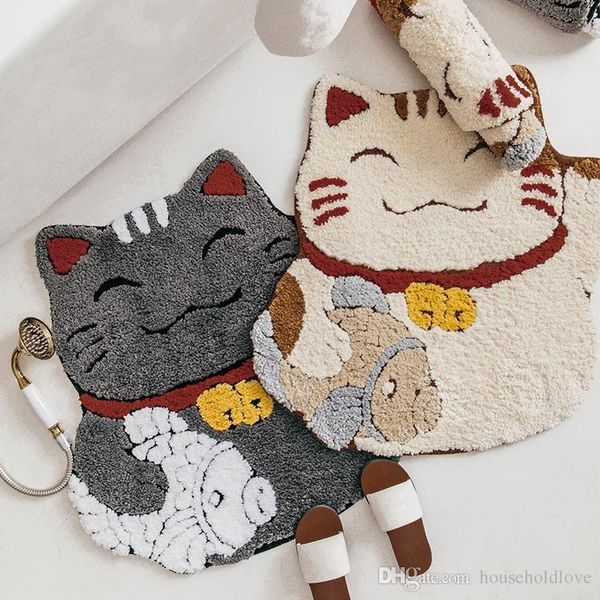 cartoon cute lucky cat fortune cat bathroom mat bathroom absorbent non-slip soft door carpet thick pad toilet mat floor mat decoration
cartoon cute lucky cat fortune cat bathroom mat bathroom absorbent non-slip soft door carpet thick pad toilet mat floor mat decoration