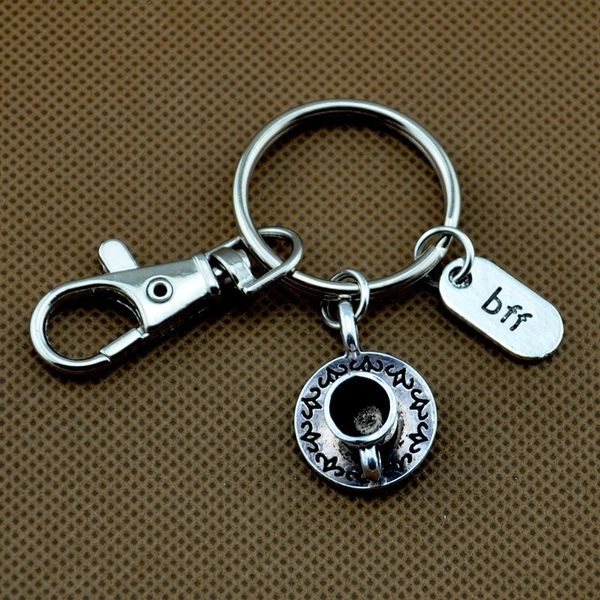 new style ancient silver coffee cup bff letter tag charm keychain fashion creative designer keyring couple jewelry friend memorial gift, Slivery;golden
new style ancient silver coffee cup bff letter tag charm keychain fashion creative designer keyring couple jewelry friend memorial gift, Slivery;golden