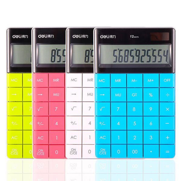 Calculator,ya 12-digit Dual Power Handheld Deskcalculator With Large Lcd Display