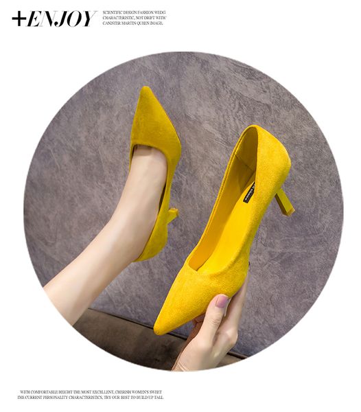 2020 temperamento de moda europea y americana para mujer pequeño estilo de fragancia color sólido gamuza fina 6 cm tacones altos mujeres de, Black
2020 temperamento de moda europea y americana para mujer pequeño estilo de fragancia color sólido gamuza fina 6 cm tacones altos mujeres de, Black