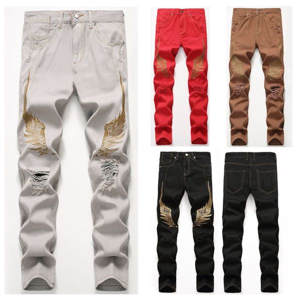 new designer men's jeans mens distressed ripped skinny jeans classic washed slim moto biker causal mens denim pants hip hop men jeans 0, Blue
new designer men's jeans mens distressed ripped skinny jeans classic washed slim moto biker causal mens denim pants hip hop men jeans 0, Blue