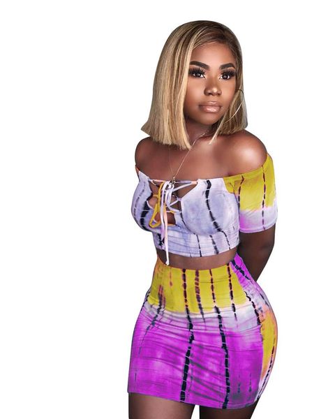 women two piece set lace up crop and skirt set tie dye pattern printed t shirts casual tracksuit 2 piece outfits convention, Gray
women two piece set lace up crop and skirt set tie dye pattern printed t shirts casual tracksuit 2 piece outfits convention, Gray