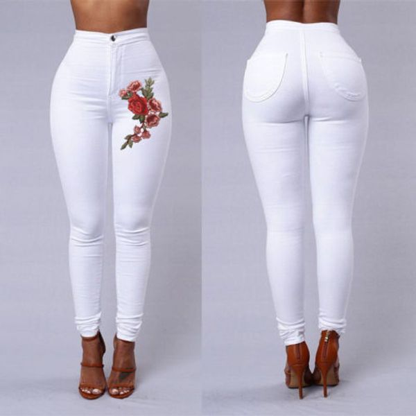 fashion women high waist emboridered skinny stretch pencil long slim casual leggings, Black;white
fashion women high waist emboridered skinny stretch pencil long slim casual leggings, Black;white