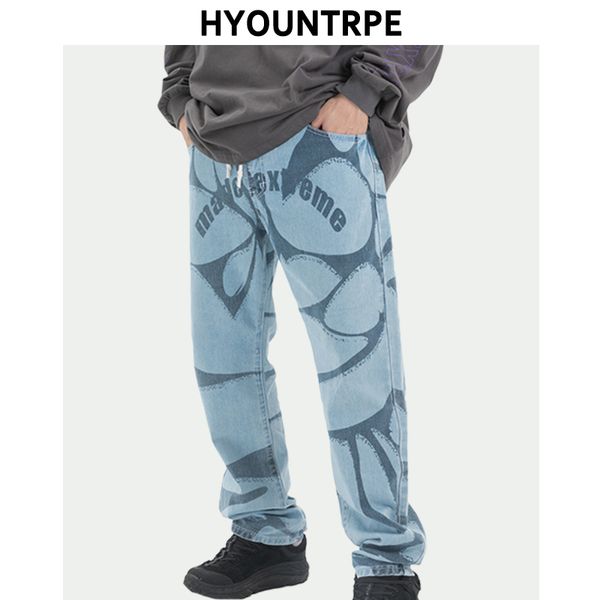 irregular geometric printed denim jeans men elastic waist drewstring straight pant hip hop streetwear autumn winter pants jogger, Blue
irregular geometric printed denim jeans men elastic waist drewstring straight pant hip hop streetwear autumn winter pants jogger, Blue