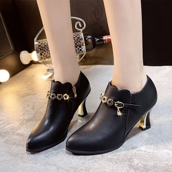 women autumn zip thin high heels pumps woman pointed toe female metal chain fashion shoes women's pu elegant shoes new, Black
women autumn zip thin high heels pumps woman pointed toe female metal chain fashion shoes women's pu elegant shoes new, Black
