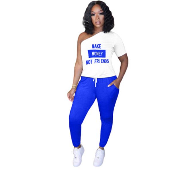 women single sleeve tracksuits fashion letter printing casual two-piece set clothing designer new summer female loose suits, White
women single sleeve tracksuits fashion letter printing casual two-piece set clothing designer new summer female loose suits, White