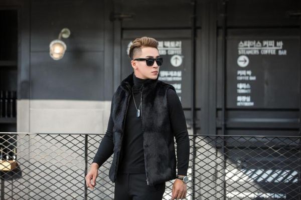 new real genunie natural fur vest men's fashion stand collar gilet closed with zip warm winter custom any size, Black
new real genunie natural fur vest men's fashion stand collar gilet closed with zip warm winter custom any size, Black