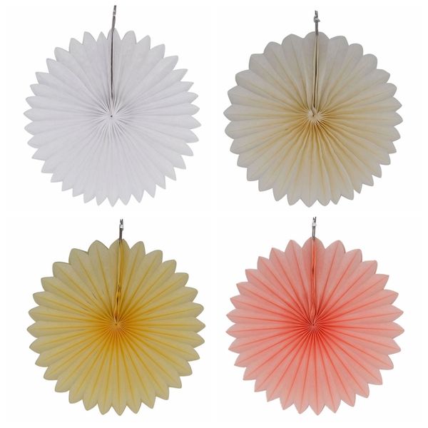 decorative wedding party paper crafts 4''-12'' paper fans diy hanging tissue paper flower for wedding birthday party fes