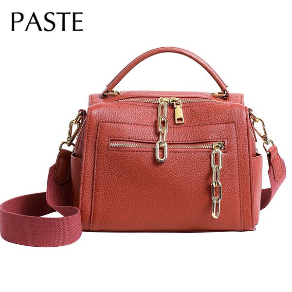 luxury gold chain zipper 100% genuine leather women's handbag 2 straps female shoulder crossbody bag vintage
luxury gold chain zipper 100% genuine leather women's handbag 2 straps female shoulder crossbody bag vintage