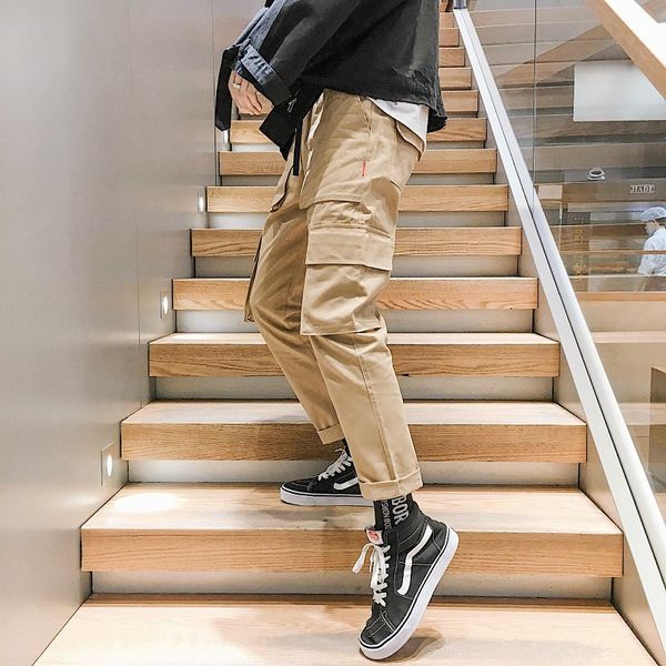 men's casual nine-tenth pants loose tooling sports korean version male straight ankle-length trousers sell well, Black
men's casual nine-tenth pants loose tooling sports korean version male straight ankle-length trousers sell well, Black