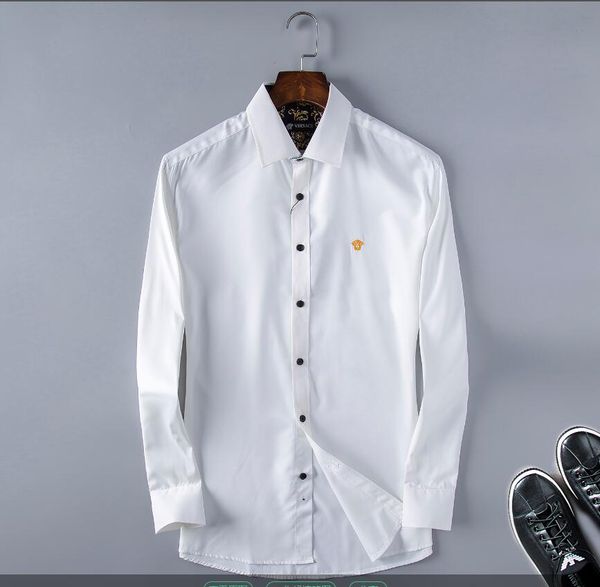 2020 autumn winter long sleeve casual shirts a rolling collar men printed dress shirt color print slim fit medusa silk shirts gg348, White;black
2020 autumn winter long sleeve casual shirts a rolling collar men printed dress shirt color print slim fit medusa silk shirts gg348, White;black