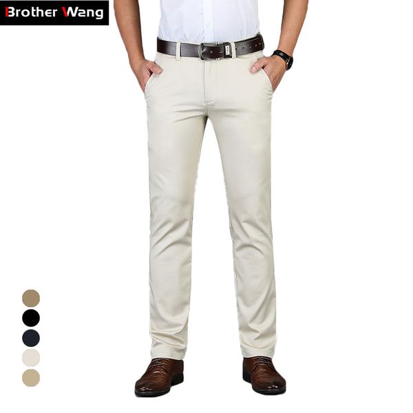 5-color summer men thin casual pants 2019 new classic solid color business fashion elastic slim fit cotton trousers male brand, Black
5-color summer men thin casual pants 2019 new classic solid color business fashion elastic slim fit cotton trousers male brand, Black