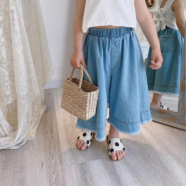 2020 new girls denim wide pants summer tassel fashion girls jean pants 1-7t qh242, Blue
2020 new girls denim wide pants summer tassel fashion girls jean pants 1-7t qh242, Blue