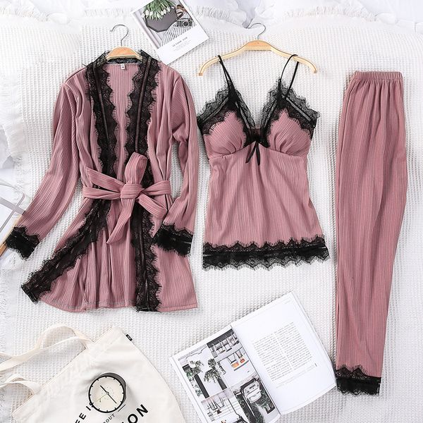 женская пижамы бельё 3шт пижама femme с длинным рукавом pijama для женщин пижамы установить хлопок одежда пижамы комплекты сексуальные круже, Black;red
женская пижамы бельё 3шт пижама femme с длинным рукавом pijama для женщин пижамы установить хлопок одежда пижамы комплекты сексуальные круже, Black;red