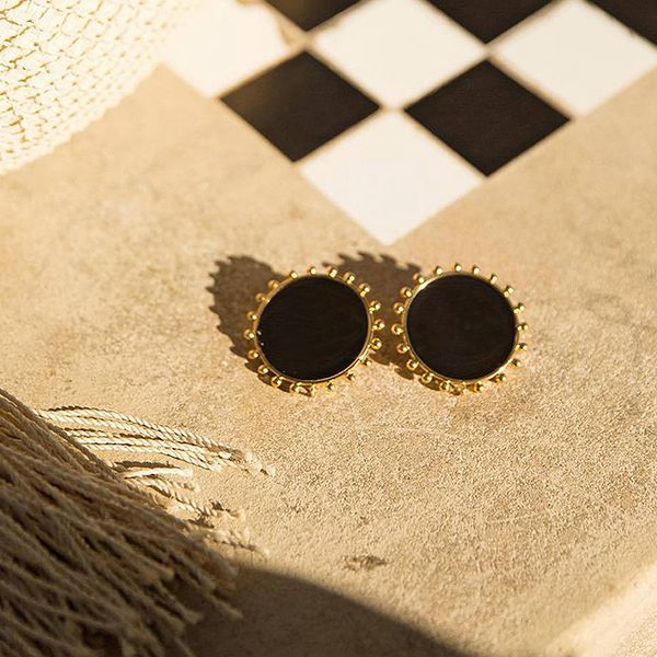 flatfoosie 2019 new design round black stud earrings for women lady street style statement gold evil eye earrings party jewelry, Golden;silver
flatfoosie 2019 new design round black stud earrings for women lady street style statement gold evil eye earrings party jewelry, Golden;silver