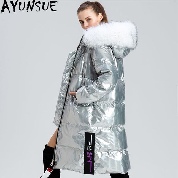 ayunsue 2019 down jacket woman hooded thick long winter coat big fur collar women's down jackets and coats parka kj2904, Black
ayunsue 2019 down jacket woman hooded thick long winter coat big fur collar women's down jackets and coats parka kj2904, Black