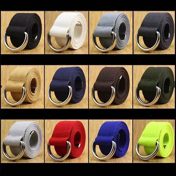 double ring and canvas jeans d buckle canvas belt casual multi-color nylon ribbon studenttraining jeans belt, Black;brown
double ring and canvas jeans d buckle canvas belt casual multi-color nylon ribbon studenttraining jeans belt, Black;brown