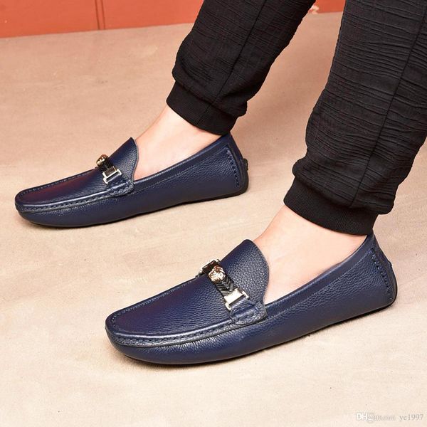 2019 fashion luxury leather mens business casual shoes, personality trend nonslip driving pea shoes, fashion trend office flat shoes wy, Black
2019 fashion luxury leather mens business casual shoes, personality trend nonslip driving pea shoes, fashion trend office flat shoes wy, Black