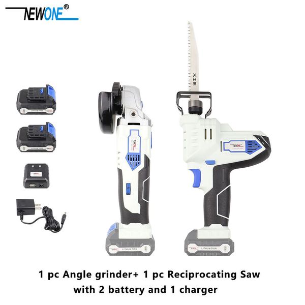 2-piece newone 12v lithium-ion cordless power tool combo kit angle grinder and reciprocating saw combination with 2.0ah battery
2-piece newone 12v lithium-ion cordless power tool combo kit angle grinder and reciprocating saw combination with 2.0ah battery