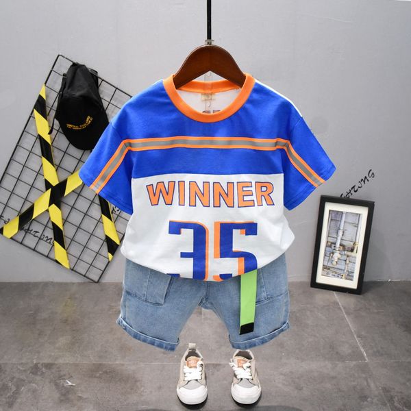 kids baby boys clothes set baby summer clothing infant short sleeve t-shirt and denim shorts 2pcs outfits 2-7 years, White
kids baby boys clothes set baby summer clothing infant short sleeve t-shirt and denim shorts 2pcs outfits 2-7 years, White