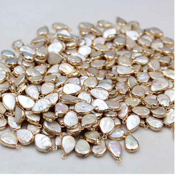 10pcs/lot wholesale natural baroque waterdrop pearl beads jewelry pendant copper rim single clad beads diy accessories xl3ppp025, Silver
10pcs/lot wholesale natural baroque waterdrop pearl beads jewelry pendant copper rim single clad beads diy accessories xl3ppp025, Silver