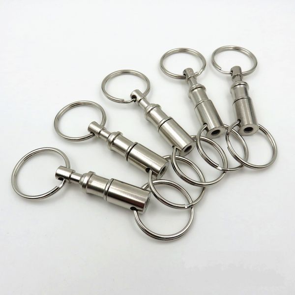 premium quick release pull-apart key removable handy keyring detachable keychain accessory with two split rings, Silver
premium quick release pull-apart key removable handy keyring detachable keychain accessory with two split rings, Silver