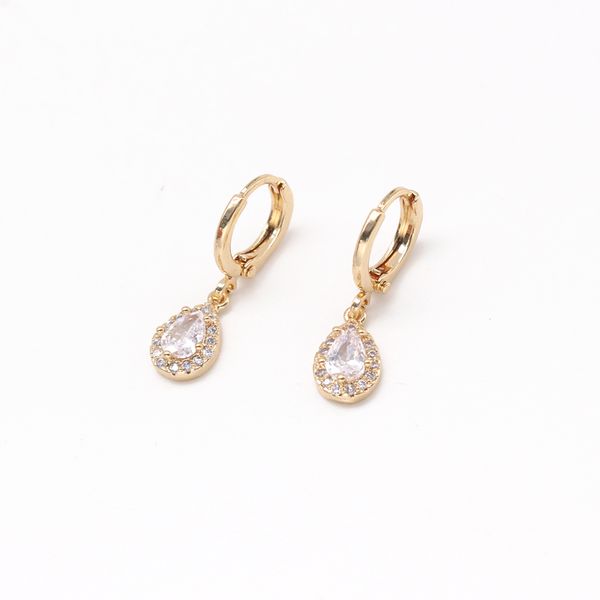 1pair simple zircon water drop small hoop earrings for women shiny rhinestone teardrop circle stud earrings wedding jewelry, Golden;silver
1pair simple zircon water drop small hoop earrings for women shiny rhinestone teardrop circle stud earrings wedding jewelry, Golden;silver