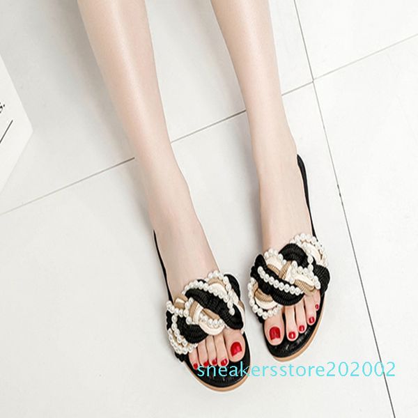 koovan ladies slippers 2018 new style fashion with pearl flat shoes ladies summer flat with woman beach fashion sandals woven s02, Black
koovan ladies slippers 2018 new style fashion with pearl flat shoes ladies summer flat with woman beach fashion sandals woven s02, Black