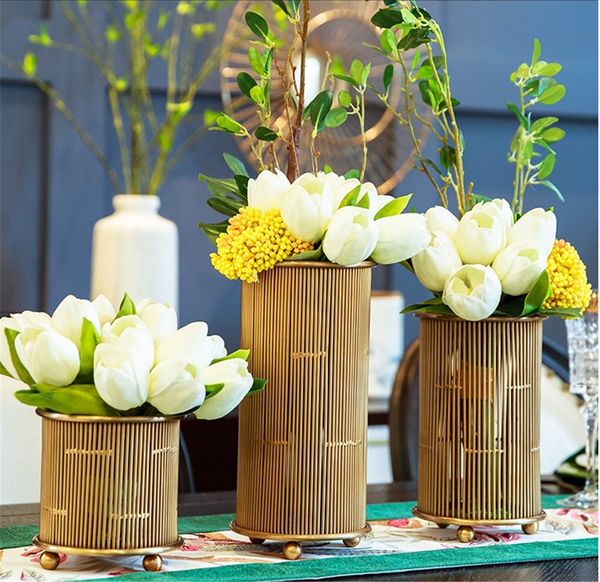 light luxury metal vases for home decoration sets table floral l model room vase bamboo decoration
light luxury metal vases for home decoration sets table floral l model room vase bamboo decoration