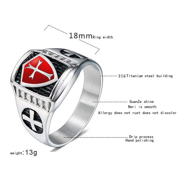 jing jiang ringmen new fashion punk cross stainless steel ring metallic personalized retro titanium steel jewelry accessories, Silver
jing jiang ringmen new fashion punk cross stainless steel ring metallic personalized retro titanium steel jewelry accessories, Silver