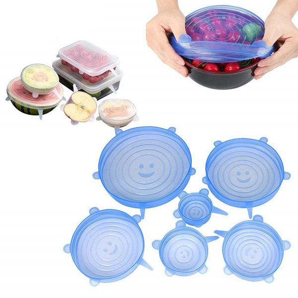 silicone stretch suction pot lids 6pcs/set food grade fresh keeping wrap seal lid pan cover kitchen tools accessories
silicone stretch suction pot lids 6pcs/set food grade fresh keeping wrap seal lid pan cover kitchen tools accessories