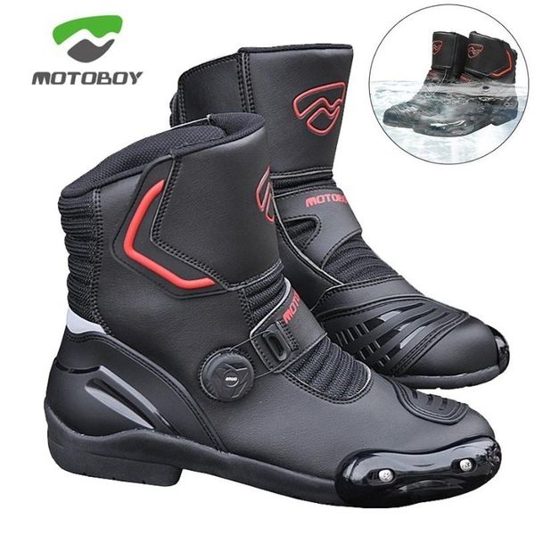 1pair motoboy motorcycle boots waterproof high fiber leather racing motocross ankle breathable motorbike shoes
1pair motoboy motorcycle boots waterproof high fiber leather racing motocross ankle breathable motorbike shoes