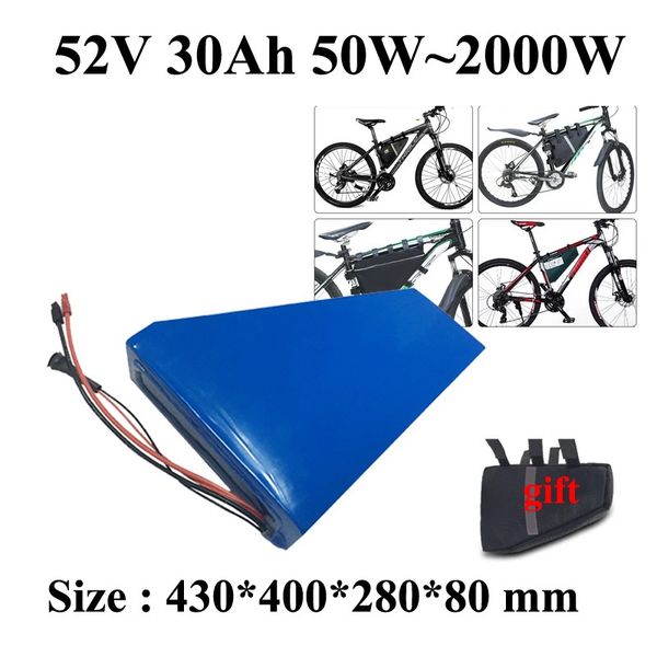 3.7v литиевая батарея gtk 2000w 52v 30ah 51.8v треугольная форма 14s bms с сумкой и зарядным устройством для 48v mountain bike
3.7v литиевая батарея gtk 2000w 52v 30ah 51.8v треугольная форма 14s bms с сумкой и зарядным устройством для 48v mountain bike